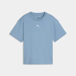 Puma Camiseta De Corte Rectangular Essentials Juvenil