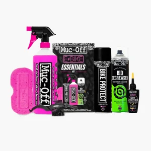 KIT MUC-OFF ESSENTIALS LIMPIEZA/PROTECCION/LUBRICANTE PARA E-BIKE
